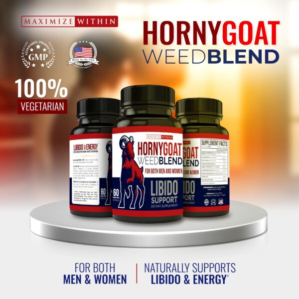 Suplemento natural con Horny Goat Weed, Maca y Tribulus 1000mg