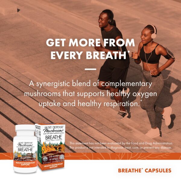 Suplemento natural Host Defense para apoyo de pulmones y oxígeno