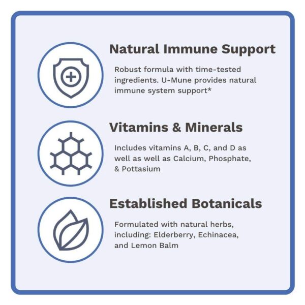 Suplemento natural inmunológico Utzy Naturals U-Mune
