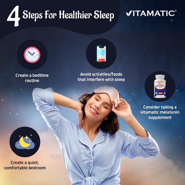 Suplemento natural melatonina 10 mg Vitamatic disolución rápida