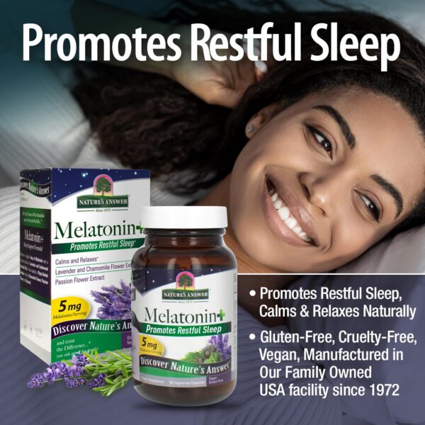 Suplemento natural melatonina con linaza y pasionaria