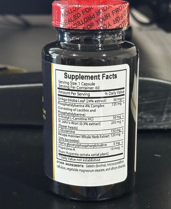 Version 1.0.0 Suplemento natural para memoria y función cerebral 60 cápsulas