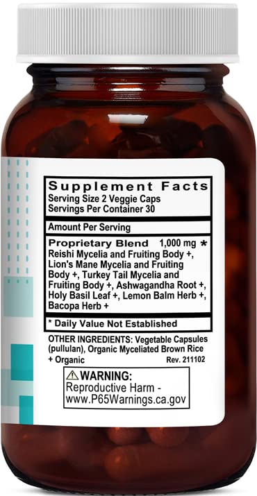 Suplemento natural con mezcla patentada de hongos para estrés