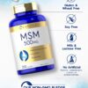 Suplemento natural MSM Carlyle 500mg 200 cápsulas