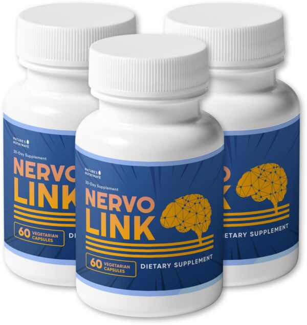 Suplemento natural Nervolink con hongos Reishi y Cordyceps en envase