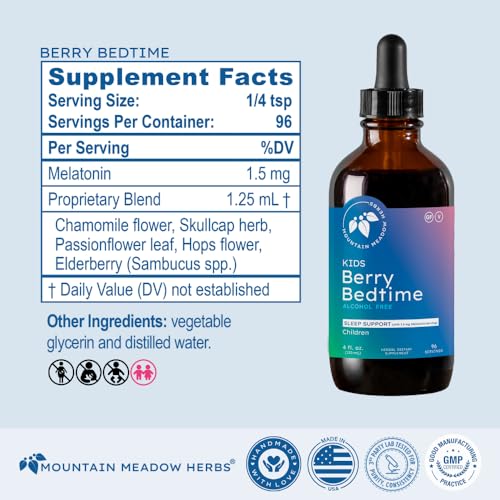 Suplemento natural para niños Mountain Meadow Herbs Berry Bedtime