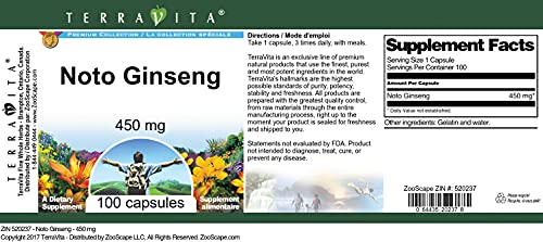 Suplemento natural sin rellenos Ginseng NOTO TerraVita