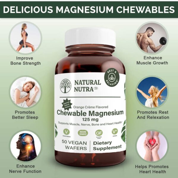 Suplemento Natural Nutra magnesio para salud muscular y nerviosa
