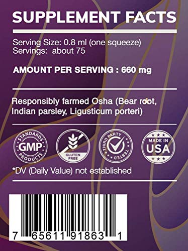 Suplemento natural OSHA extracto raíz seca Earth’s Love 2 oz