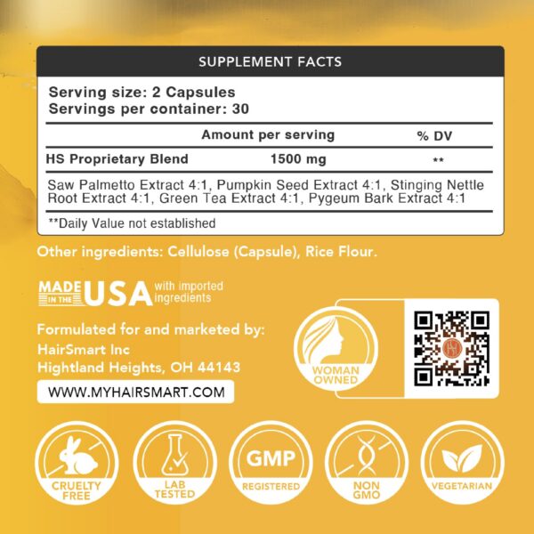 Version 1.0.0 Suplemento natural para pérdida de cabello HairSmart DHT blocker