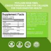 Suplemento natural psyllium forskohlii colágeno digestivo control peso