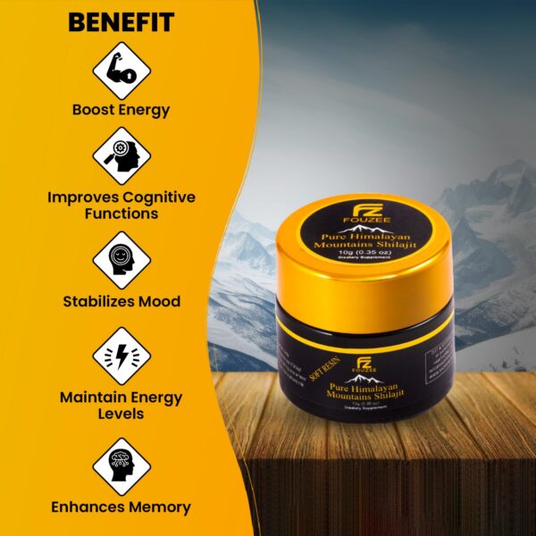 Version 1.0.0 Suplemento natural Shilajit con minerales para salud y energía