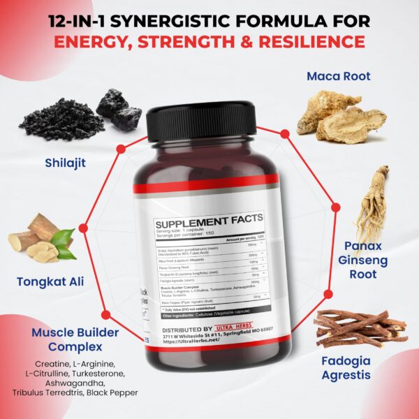 Version 1.0.0 Suplemento natural Shilajit Ultra Herbs calidad premium