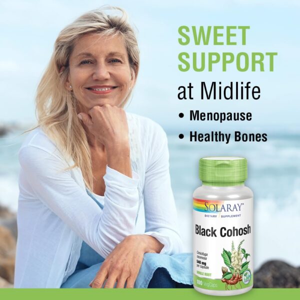 Suplemento natural SOLARAY Cohosh Negro para mujeres