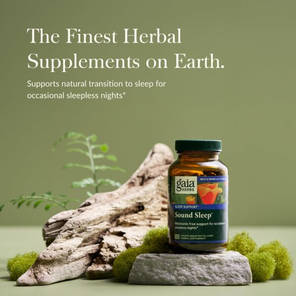 Suplemento natural sueño Gaia Herbs vegano y sin gluten