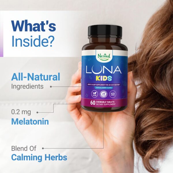 Suplemento natural sueño LUNA Kids con extractos de valeriana y melatonina