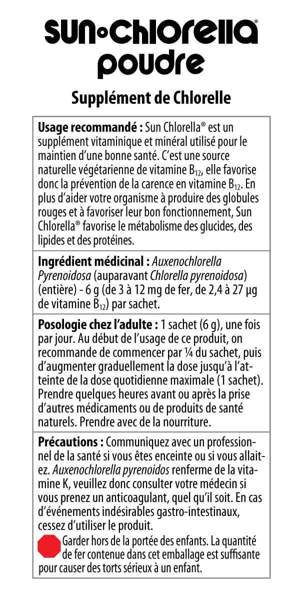 Suplemento en cápsulas natural Sun Chlorella para energía y salud