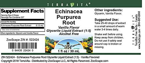 Suplemento natural TerraVita extracto de Echinacea Purpurea