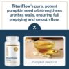 Suplemento TitanFlow con ingredientes naturales para salud urinaria