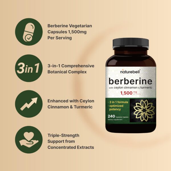 Suplemento natural vegano NatureBell berberina y especias
