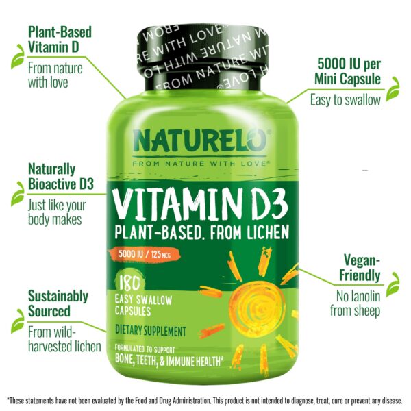 Suplemento natural vegano vitamin d3 por naturelo