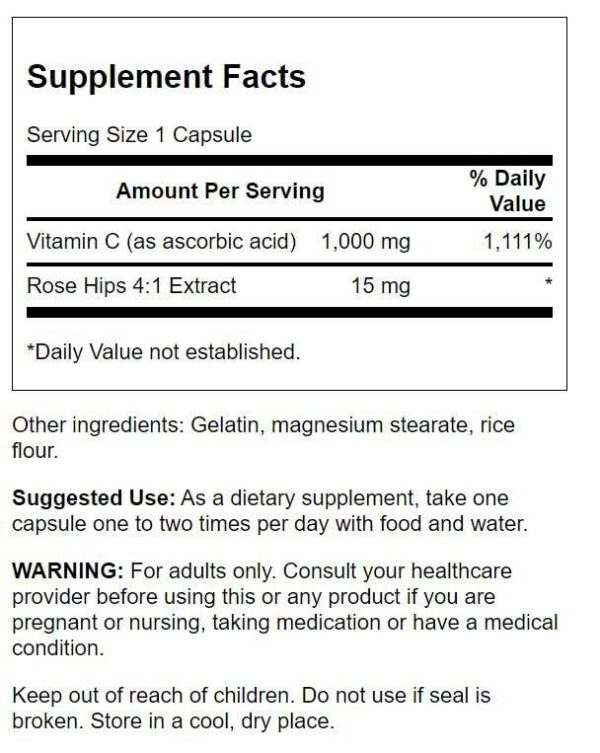 Suplemento natural vitamina C con escaramujo