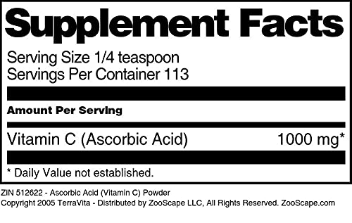 Version 1.0.0 Terravita polvo ácido ascórbico 4 oz - detalles