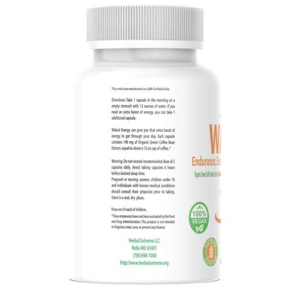 suplemento natural waked con extractos organicos energía