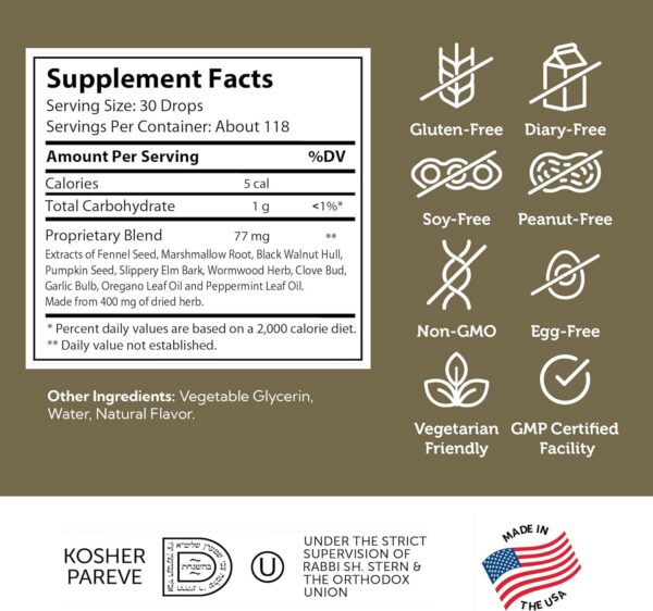 Suplemento natural Zahler ParaGuard para digestión
