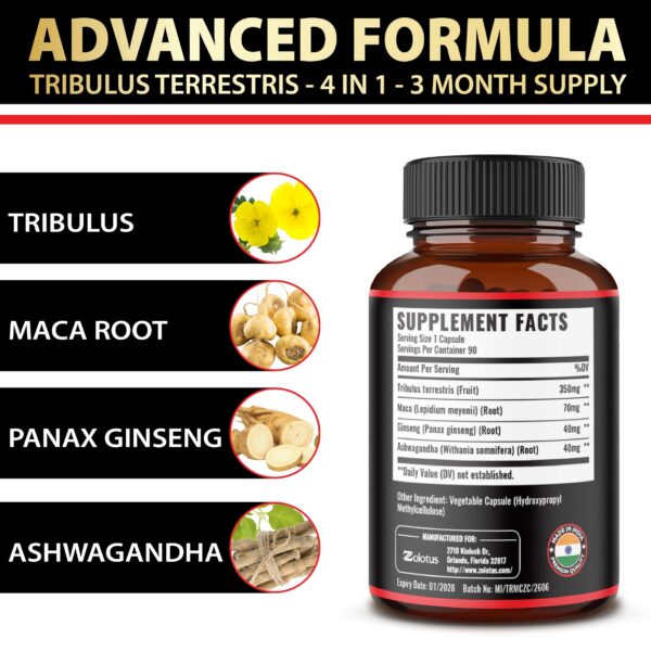 Suplemento natural Zolotus para salud con 90 cápsulas vegetales