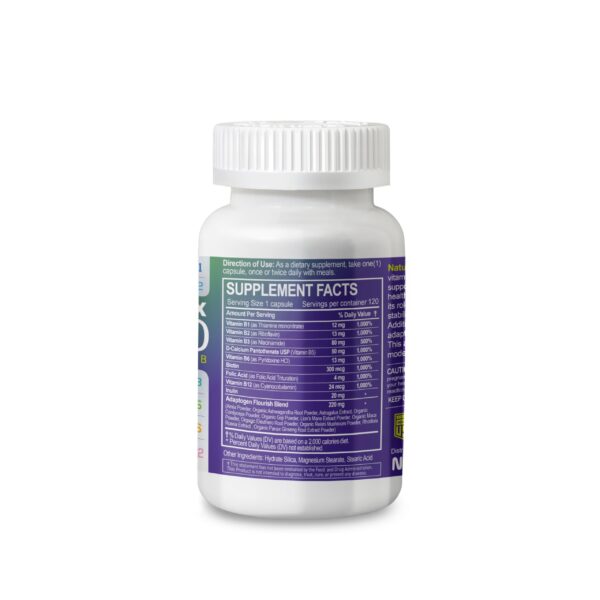 Suplemento NATURION vitamina b complejo con 120 cápsulas