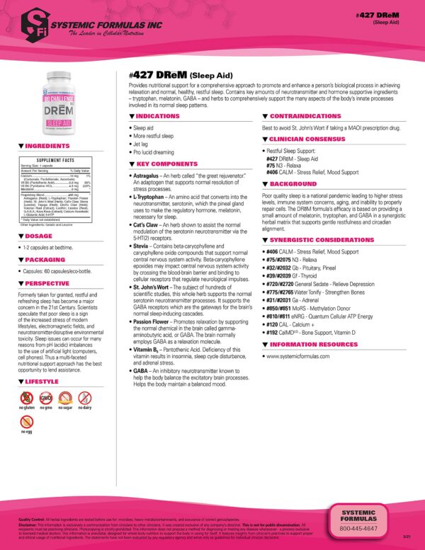 Version 1.0.0 Suplemento naturopático DReM ayuda relajación natural