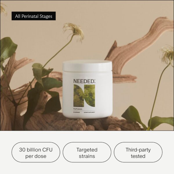 Suplemento Needed cápsulas prebiótico probiótico embarazo