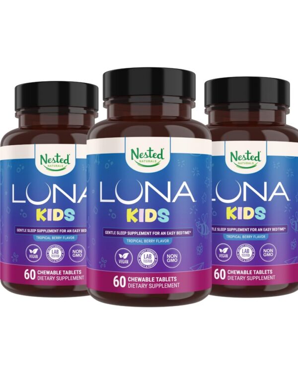 Suplemento Nested Naturals Luna Kids para sueño infantil 180 tabletas