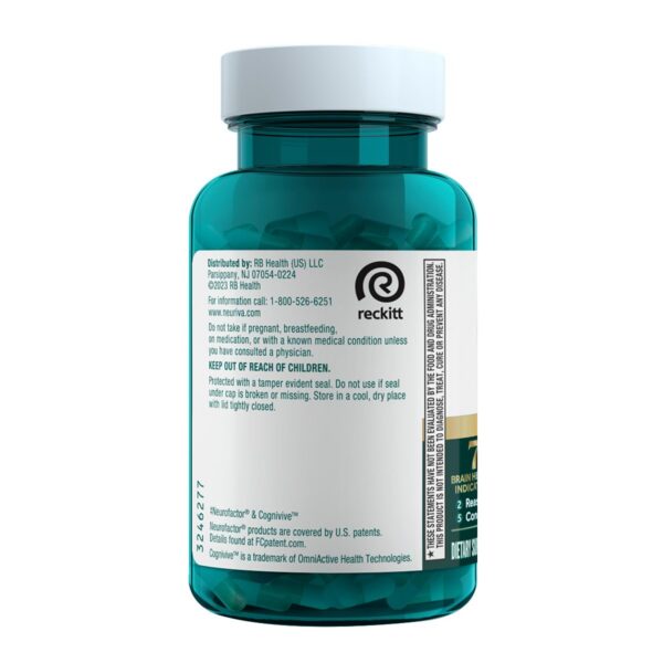 Suplemento NEURIVA Ultra presentado con cápsulas para salud cerebral