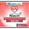Suplemento niacina alta potencia minimiza enrojecimiento Wonder Labs
