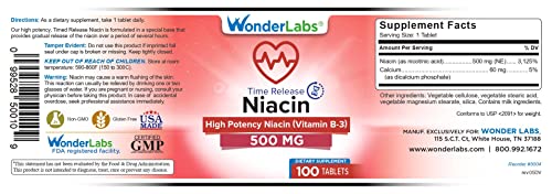 Suplemento niacina alta potencia minimiza enrojecimiento Wonder Labs