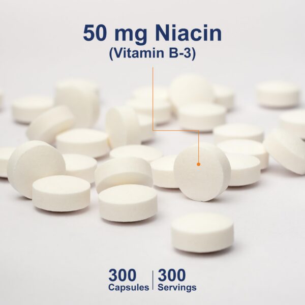 Suplemento Niacina Carlson 50 mg apoyo corazón y nervios