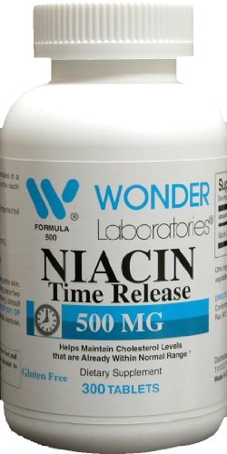 Suplemento de niacina Wonder Laboratories 500 mg liberación prolongada