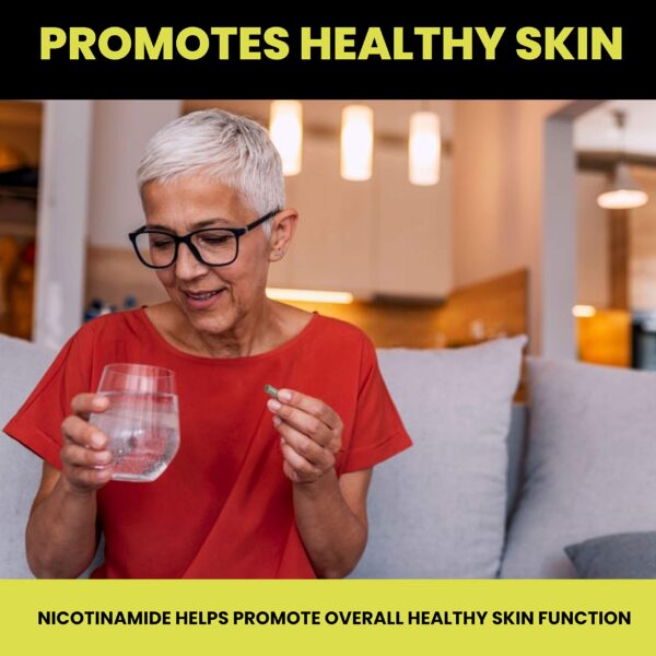 Suplemento nicotinamida Solderm 500mg vitamina B3 para piel