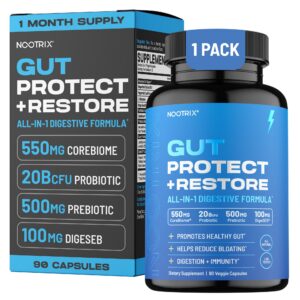 Suplemento Nootrix Gut Protect para salud digestiva y flora intestinal