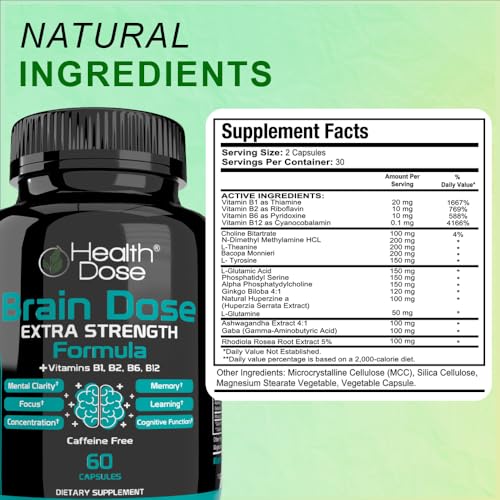 Suplemento nootrópico Health Dose fórmula avanzada