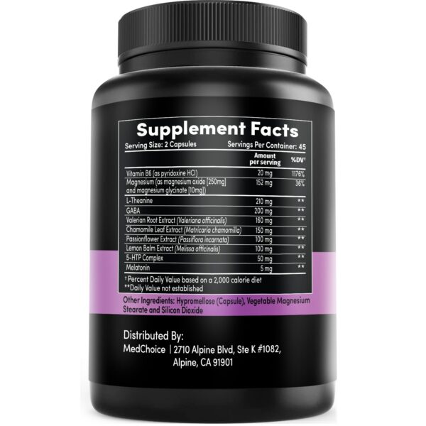 Melatonina con valeriana y manzanilla suplemento MEDCHOICE