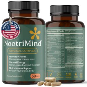 Version 1.0.0 Frasco de suplemento nootrópico nootrimind para memoria y concentración