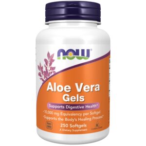 Suplemento NOW Foods Aloe Vera 10,000 mg 250 cápsulas