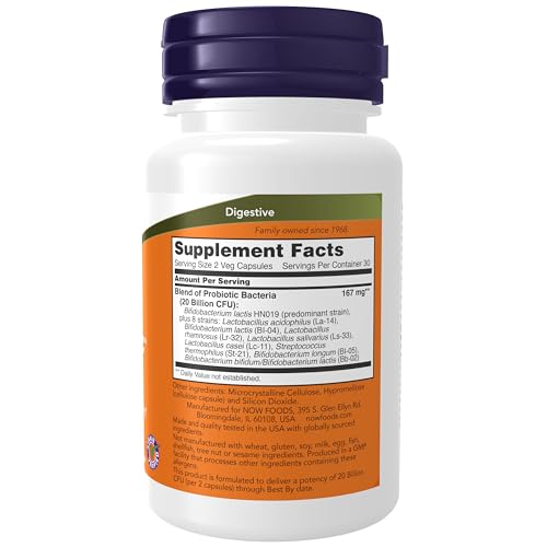 Suplemento NOW Foods probiótico para adultos mayores 50 plus