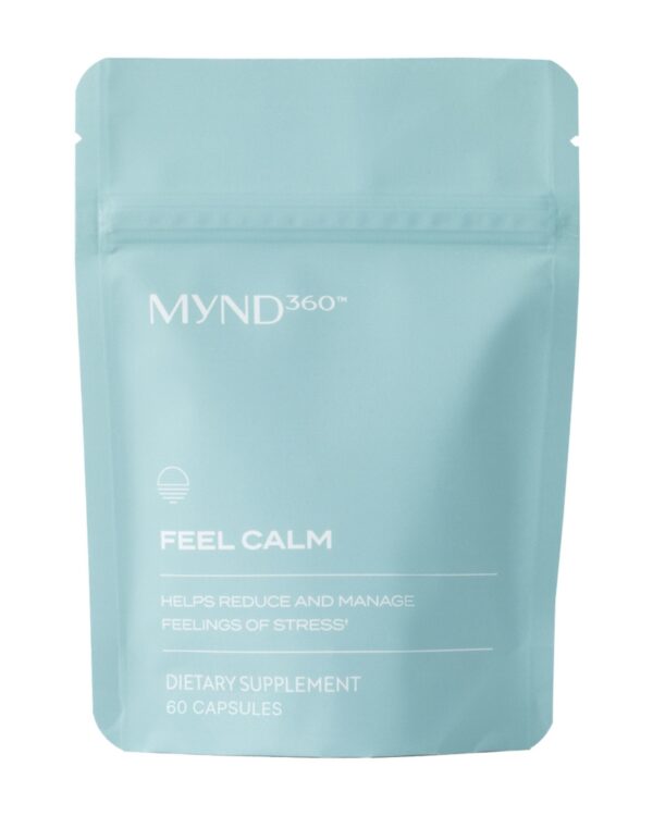 Version 1.0.0 Suplemento Nu Skin MYND360 Feel Calm botella 60 cápsulas