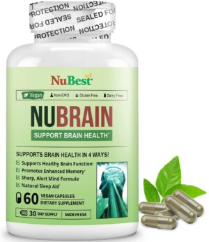 Suplemento NuBrain Booster nootrópico memoria y enfoque paquete 2