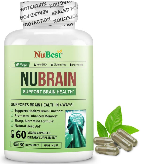 Suplemento NuBrain Booster nootrópico memoria y enfoque paquete 2