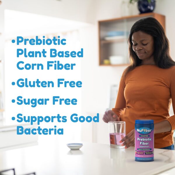Suplemento NuFiber fibra dietética prebiótico envase lateral